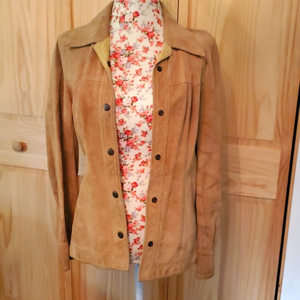 Reversible vintage leather jacket